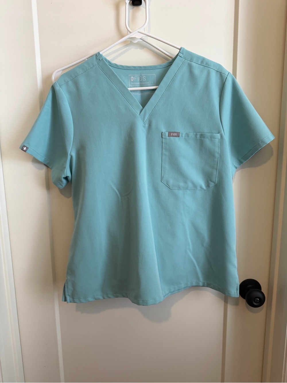 FIGS Seaglass Catarina One-Pocket Scrub Top Large Petite L/P